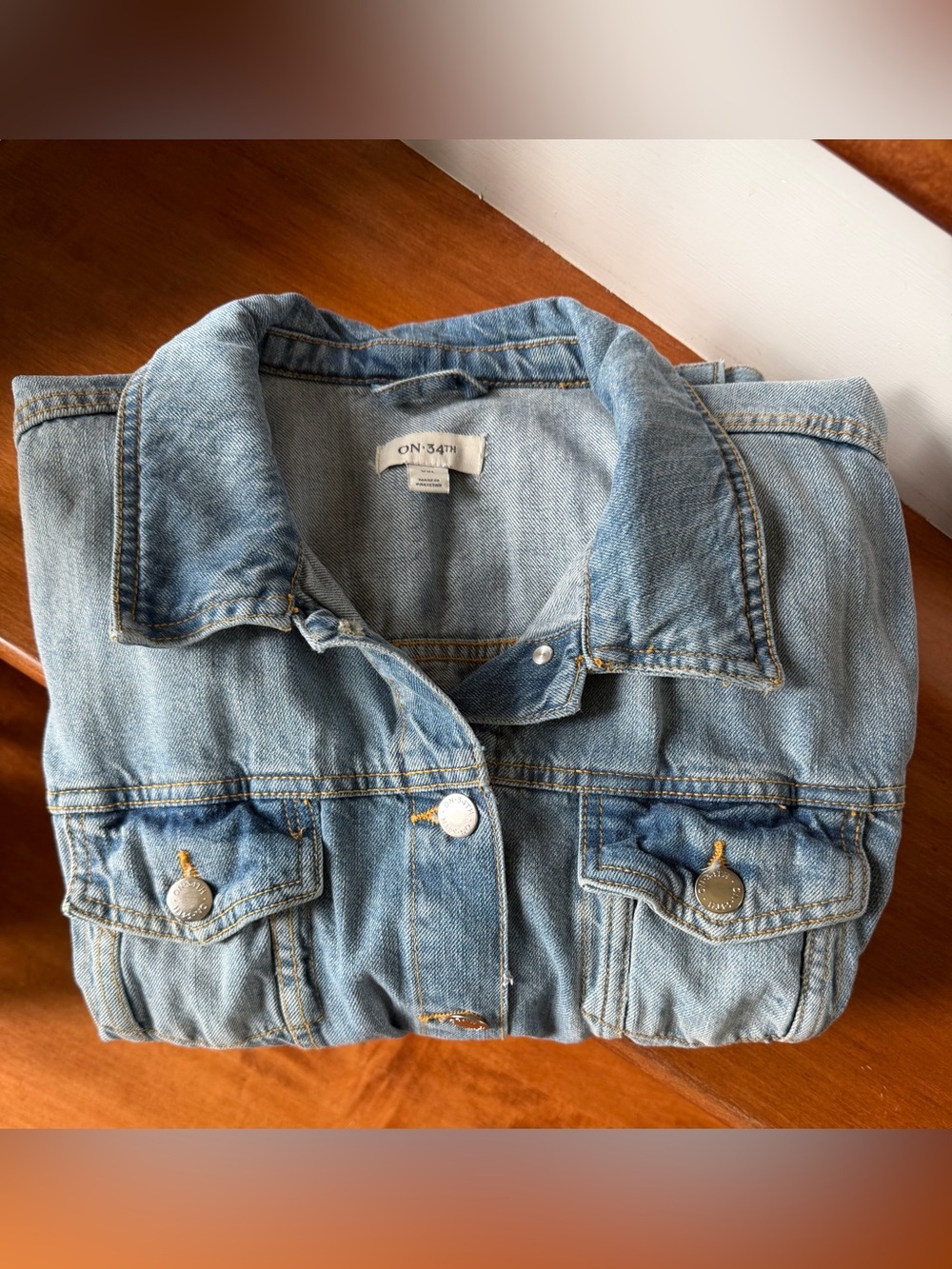ON 34th Light Blue Denim Jean Jacket - Classic Women's Trucker XXL